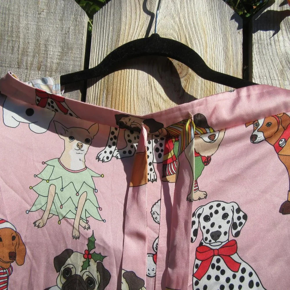 Brand New Karen Mabon Pink Christmas Dog Pajama Top & Pants Set Size 3XL - Picture 9 of 12